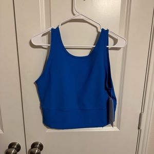 Lululemon Power Pivot Tank (Ribbed). Size 14. Blue. NWT
